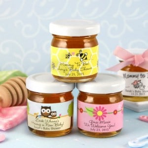 baby showers favor honey jar