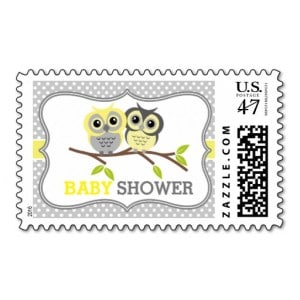 owl baby showers stamps