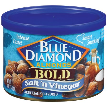 Blue Diamond Almonds Bold Salt 'n Vinegar Almonds 6 Oz Canister