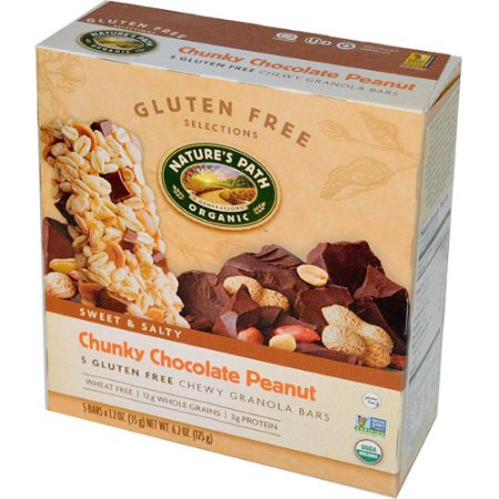 Nature's Path Organic Gluten Free Selections Chunky Chocolate Peanut Chewy Granola Bars