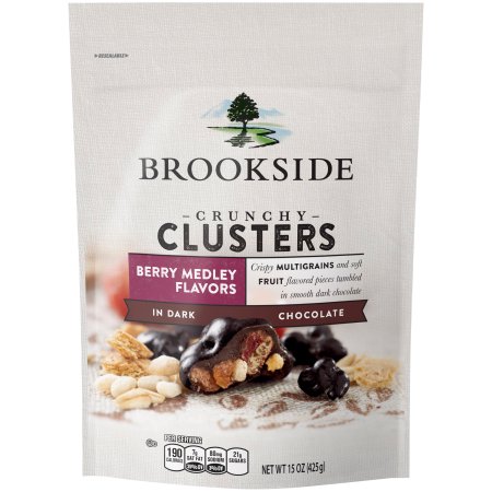 Discover the artfully blended and uniquely crafted taste of Brookside Berry Medley Flavors Dark Chocolate Crunchy Clusters. Brookside's chocolatiers search the world for the best tasting blend of fruit juices and flavors. In doing so