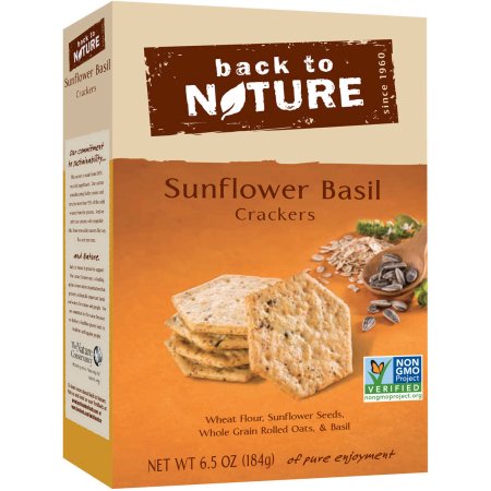Back to Nature Sunflower Basil Crackers