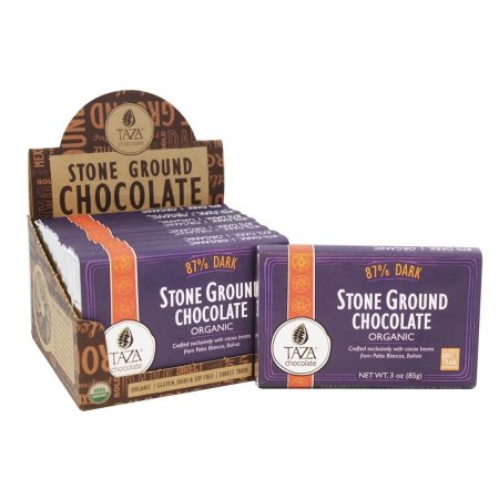 Taza Chocolate - 87% Dark Stone Ground Organic Chocolate Bar - 3 oz.