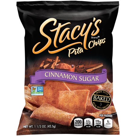 Stacy's Cinnamon Sugar Pita Chips 1.50 Ounce Plastic Bag