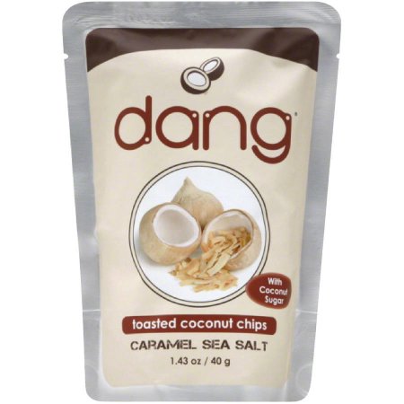 Dang Caramel Sea Salt Toasted Coconut Chips are a healthy snack with all the benefits of coconut oil. They're made from the copra (coconut meat)