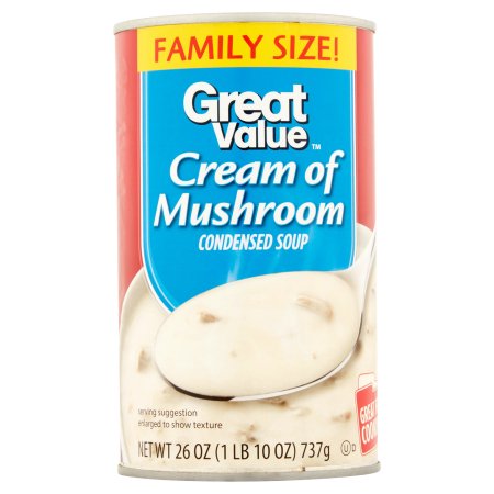 Great Value Cream of Mushroom Condensed Soup Family Size 26 oz