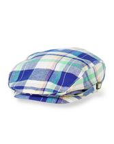 Add a dapper finishing touch with our poplin cap in vibrant plaid. Charming piece is detailed with side buckle accents and an elasticized back. 100% Cotton Poplin. Fully Lined. Spot Clean; Imported. Cape Cod Captain.