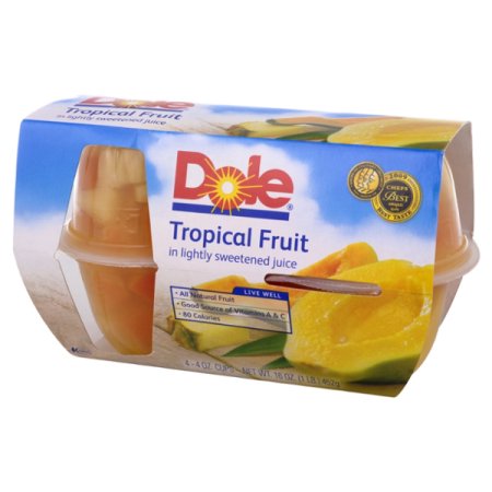 Dole Fruit Bowls Fruit Bowls Tropical Fruit in 100% Fruit Juice