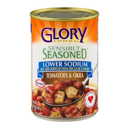 Glory Foods Sensibly Seasoned Tomatoes & Okra Lower Sodium