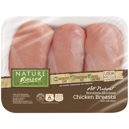 Nature Raised Farms ® All Natural Boneless Skinless Chicken Breasts with Rib Meat Pack
