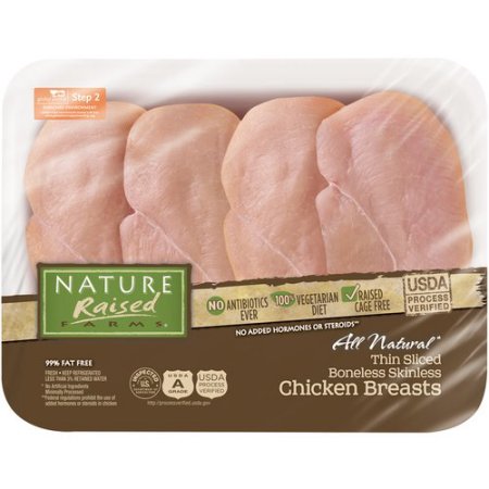 Nature Raised Farms ® All Natural Thin Sliced Boneless Skinless Chicken Breasts