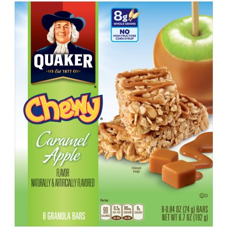 Quaker Chewy Granola Bars Caramel Apple Flavor - 8 CT