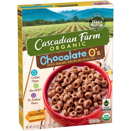 Cascadian Farm Organic Chocolate O's Cereal 10.2 oz Box