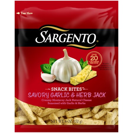 Sargento ® Savory Garlic & Herb Jack Cheese Snack BitesÃ¢ ¢ 6 oz. Bag