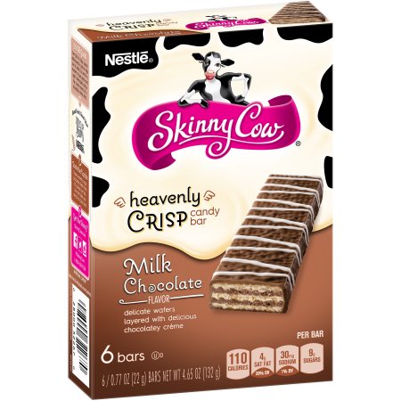 Skinny Cow Heavenly Crisp Candy Bar Milk Chocolate - 6 CT