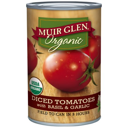 Muir Glen ® Organic Diced Tomatoes with Basil & Garlic 14.5 oz. Can