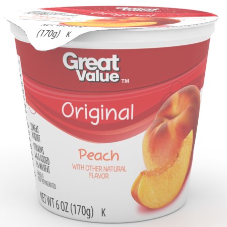 Great Value Original Peach Lowfat Yogurt