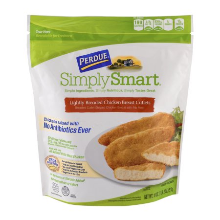 Perdue Simply Smart Lightly Breaded Chicken Breast Cutlets, 18.0 OZ ...