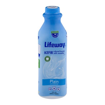 Lifeway Kefir Cultured Lowfat Milk Smoothie Plain Unsweetened, 32.0 FL ...