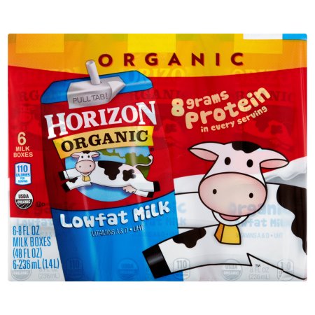 Horizon Organic; Lowfat Milk 6-8 oz. Boxes