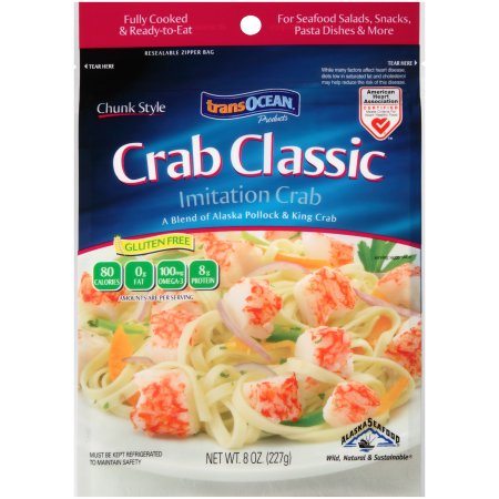 TransOcean ® Crab Classic Chunk Style Imitation Crab 8 oz. Bag