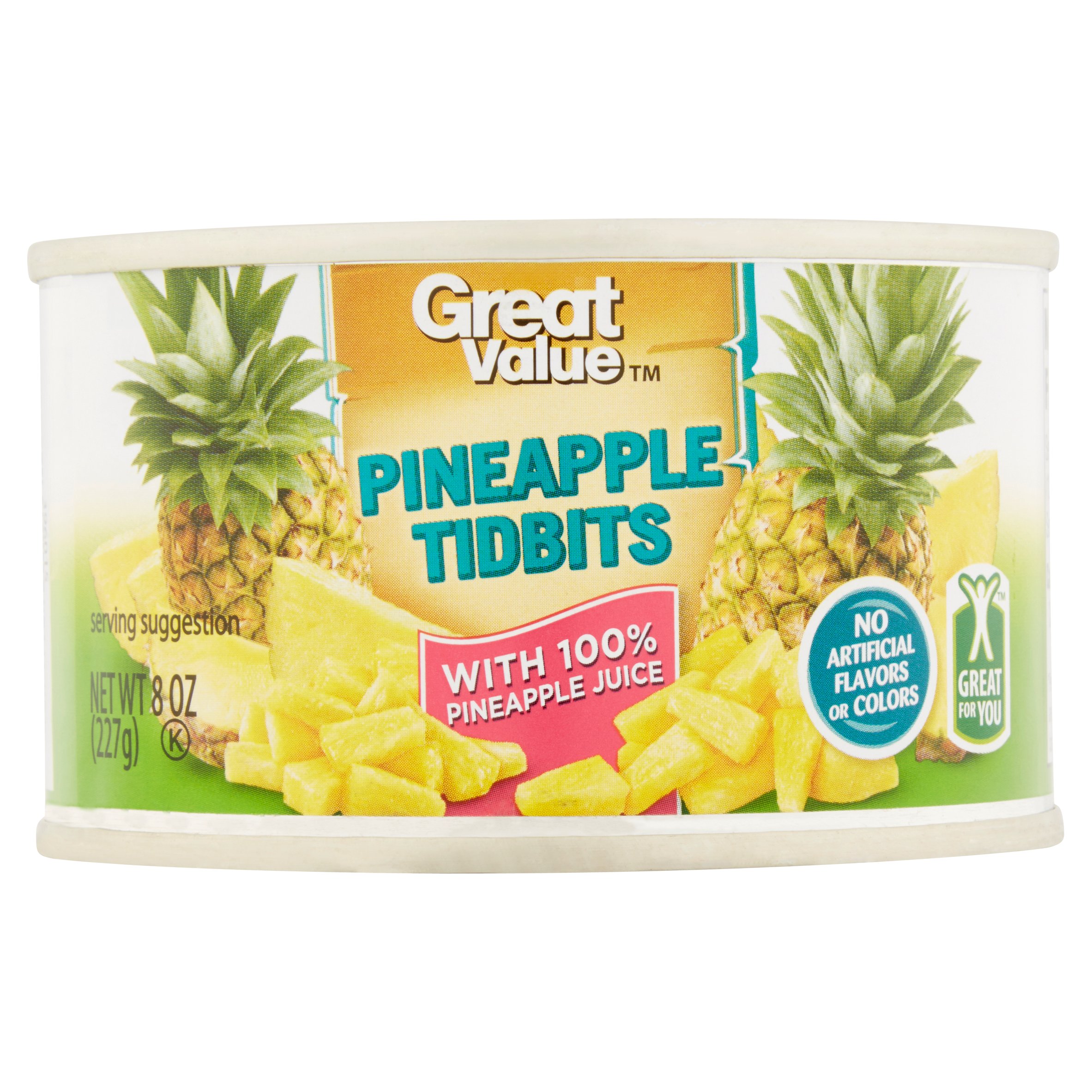 Great Value Pineapple Tidbits 8 oz