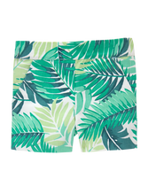Fresh favorite in soft cotton canvas is decorated with palm print. Short features front pockets and mock back pockets. 100% Cotton Canvas. Invisible Side Zipper. Adjustable Waist (Sizes 18-24 M - 12); Elasticized Back Waist (Sizes 3-6 M - 12-18 M). Machine Washable; Imported. Palms Villa.