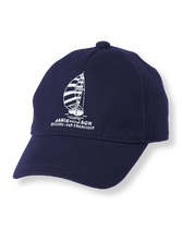 Prep for sun with our cap in light cotton twill. Features an embroidered sailboat design. 100% Cotton Twill. Elasticized Back. Spot Clean; Imported. Lake Weekend.