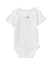 Softest cotton bodysuit for adorable explorers. Features sweet embroidered turtles. 100% Cotton Rib. Snaps In Back And Underneath. Machine Washable; Imported. Turtle Pond.