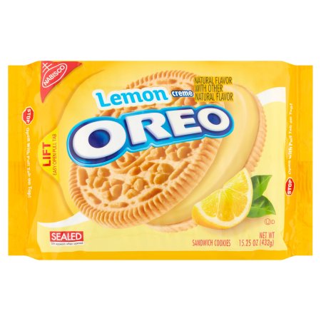 Nabisco Oreo Sandwich Cookies Lemon, 15.25 OZ - Moms Priority