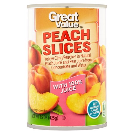 Great Value Peach Slices 15 oz