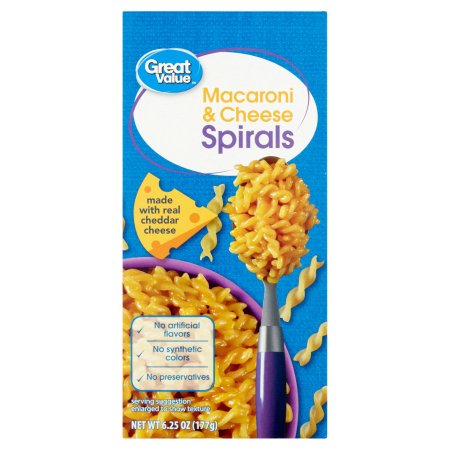 Great Value Macaroni and Cheese Spirals