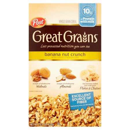 Post ® Great Grains ® Banana Nut Crunch Whole Grain Cereal 15.5 oz. Box ...