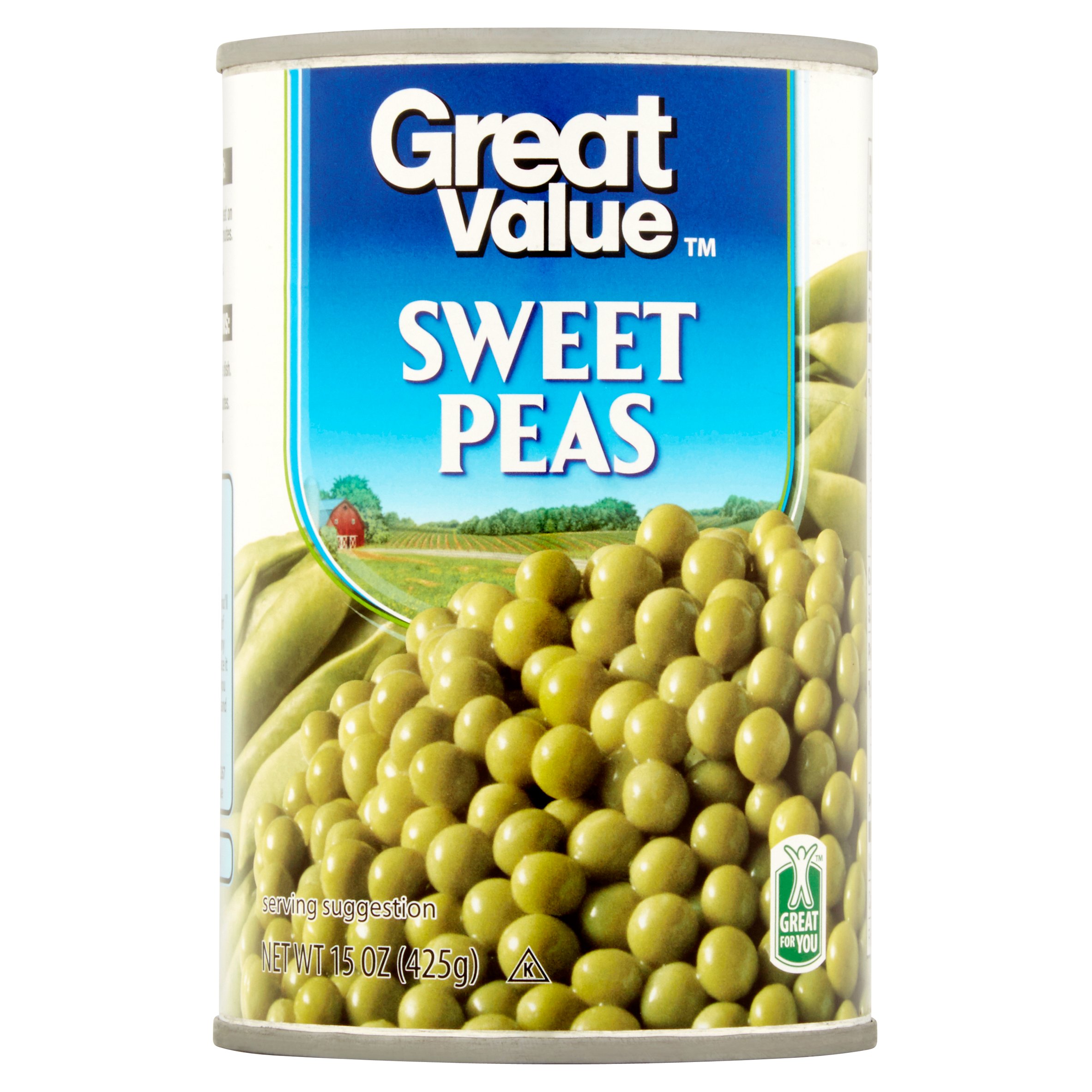 Great Value Sweet Peas 15 oz