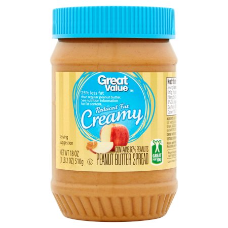 Great Value Reduced Fat Creamy Peanut Butter Spread