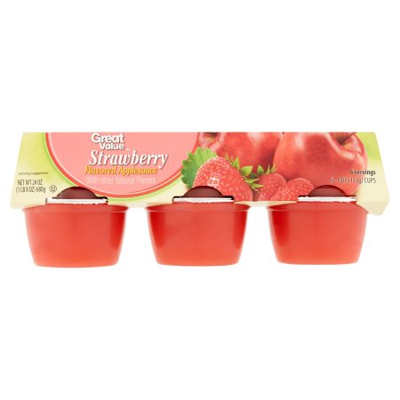 Great Value Strawberry Flavored Apple Sauce