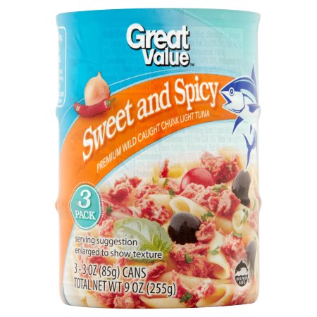 Great Value Gv 3pk Sweet & Spicy Tuna Can