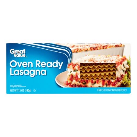 Great Value Oven Ready Lasagna