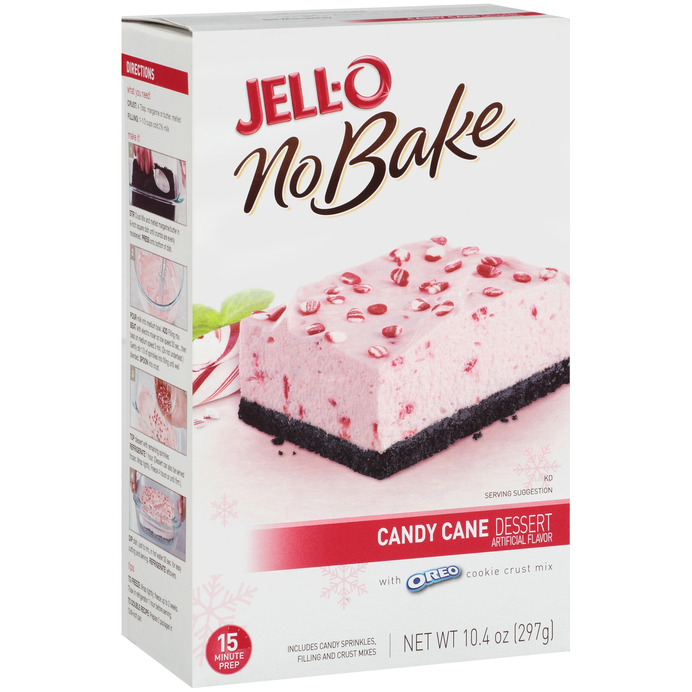 Jell-O No Bake Dessert Mix Candy Cane