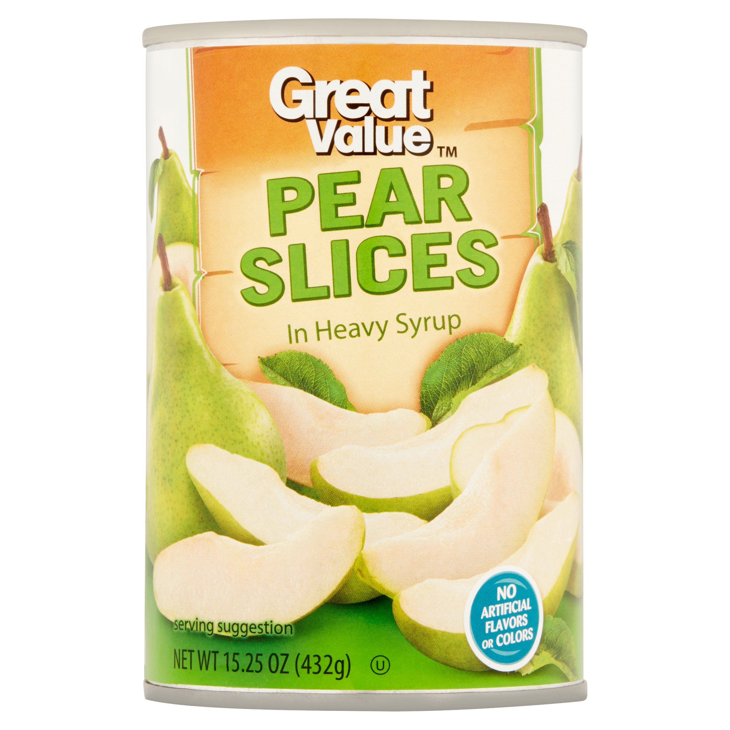 Great Value Pear Slices in Heavy Syrup 15.25 oz