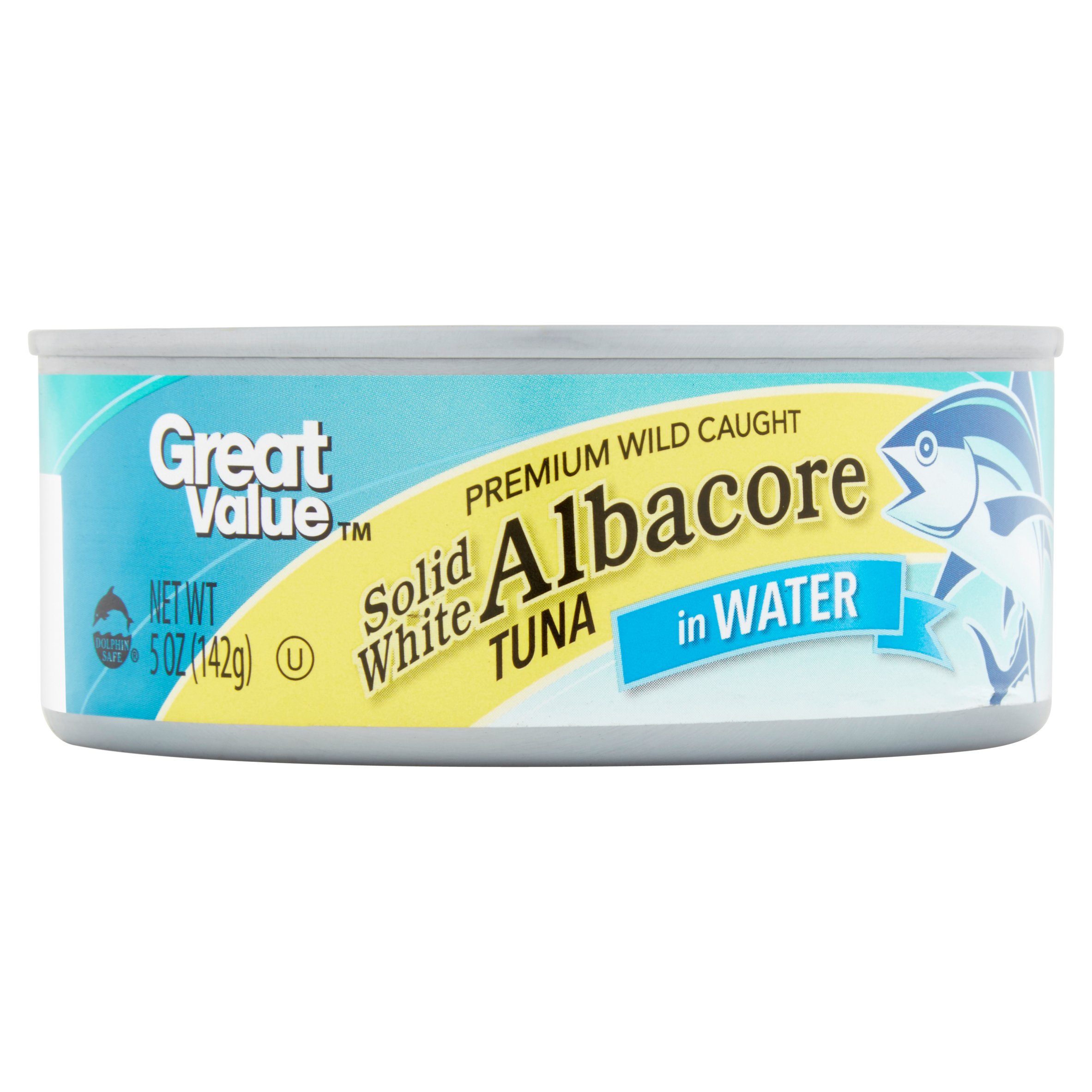 Great Value Premium Wild Caught Solid White Albacore Tuna in Water 5 oz