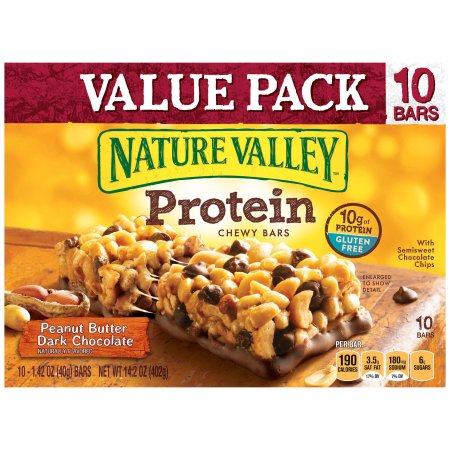 Nature Valley Protein Chewy Bars Value Pack Peanut Butter Dark Chocolate - 10 CT