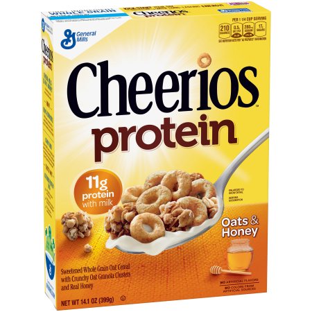 Cheerios Protein Oats & Honey Cereal 14.1 oz Box