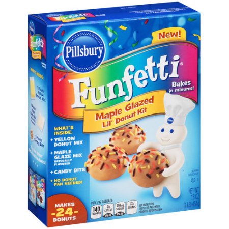 Pillsbury Funfetti Maple Glaze Lil' Donut Kit