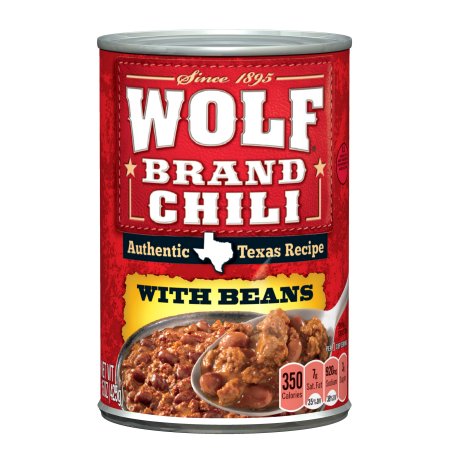 Wolf Authentic Texas Recipe W/Beans Chili 15 Oz Can