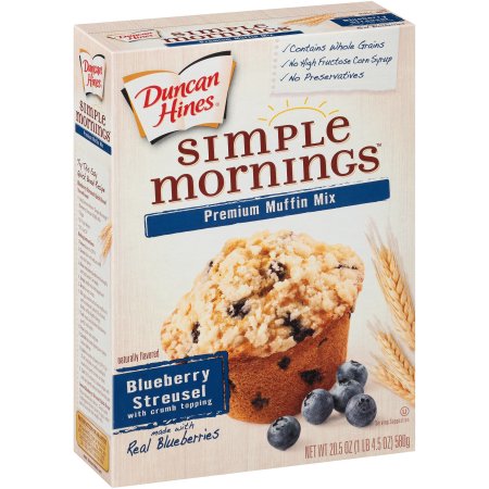 Duncan Hines Simple Mornings Premium Muffin Mix Blueberry Streusel