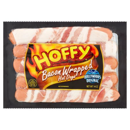 Hoffy Bacon Wrapped Hot Dogs, 14 oz - Moms Priority