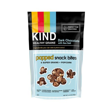 KIND Healthy Grains Popped Snack Bites Dark Chocolate with Sea Salt
