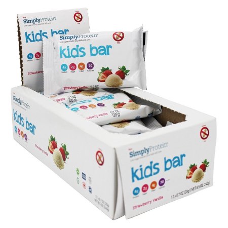 SimplyProtein - Kids Bar Strawberry Vanilla - 12 Bars