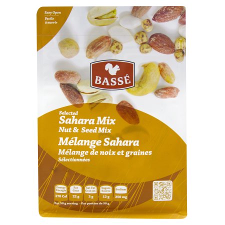 Basse Selected Sahara Nut & Seed Mix (7oz.) Healthy Snacks of Roasted Nuts Roasted Peanuts Roasted Cashews & Pumpkin Seeds